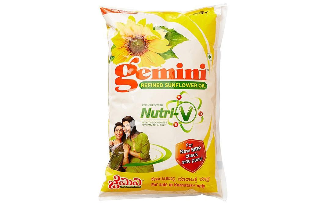 Gemini Refined Sunflower Oil    Pouch  1 litre